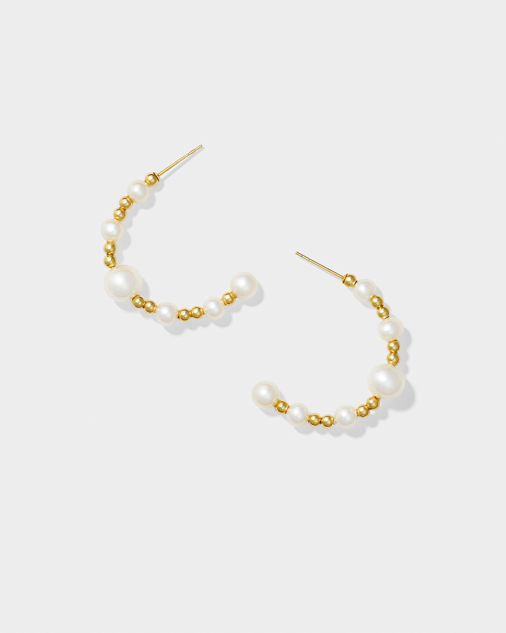 Delphin Multi Pearl Small Bead Hoops