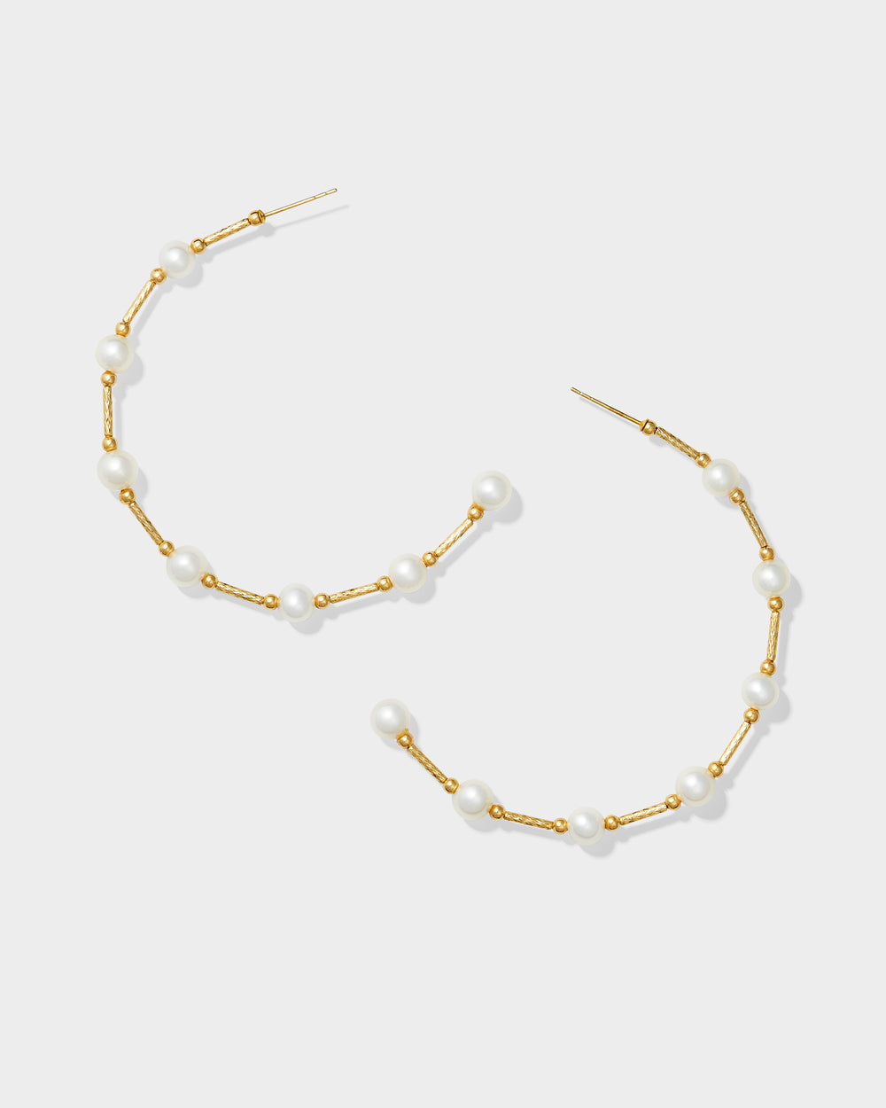 Olena Mini Multi Pearl Prism Hoops