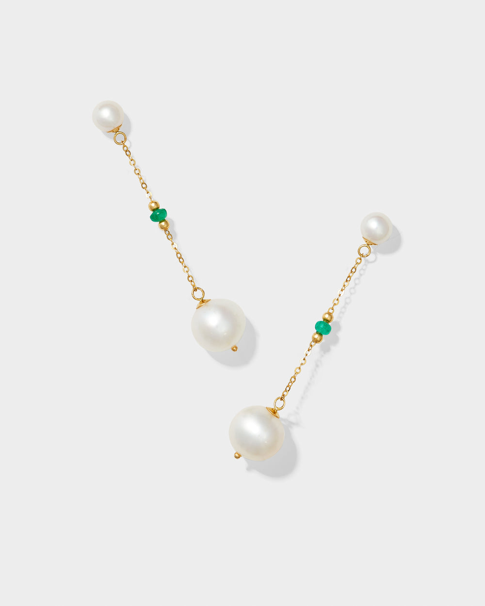 Alexandra Emerald Pearl Earrings