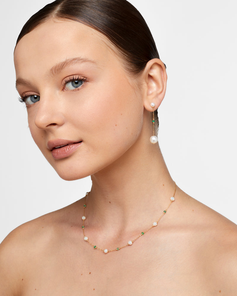 
                  
                    Alexandra Emerald Pearl Earrings
                  
                