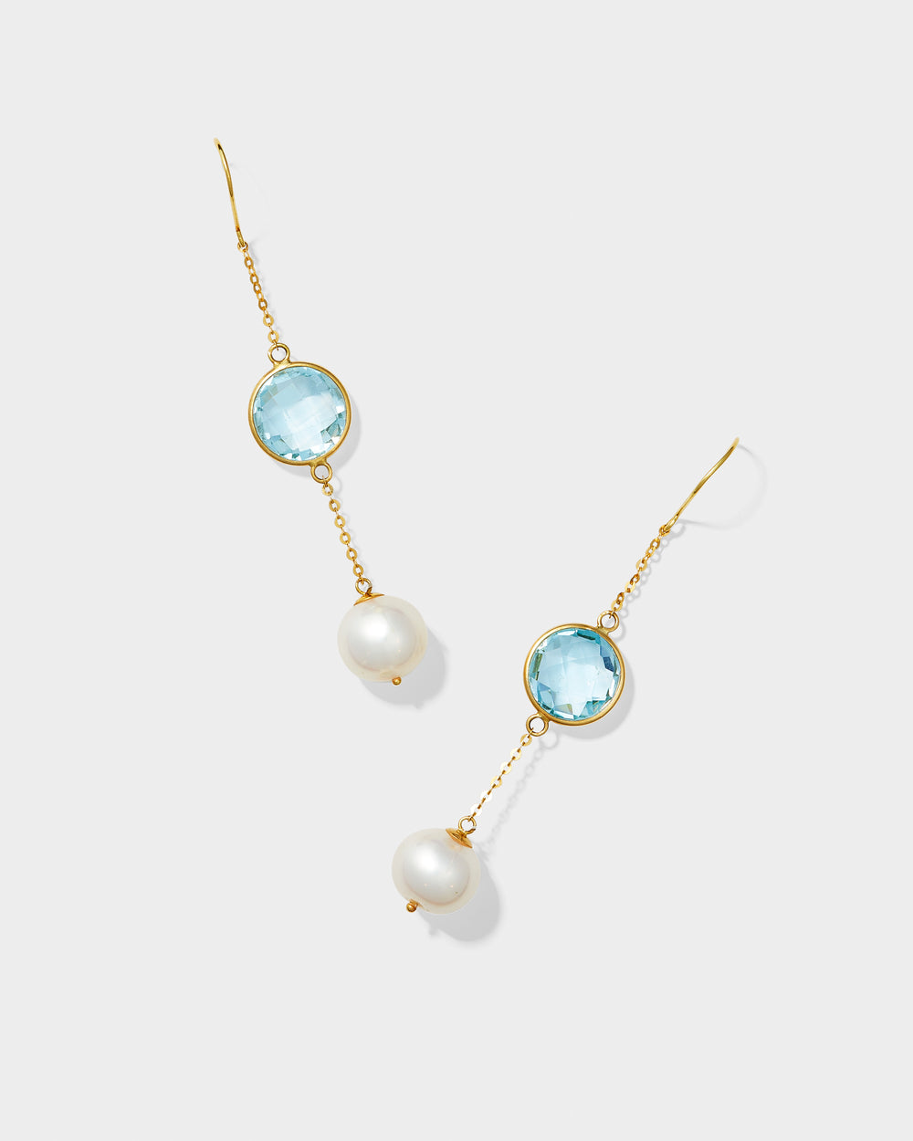 Saint Aquamarine Large Pearl Drop Earrings