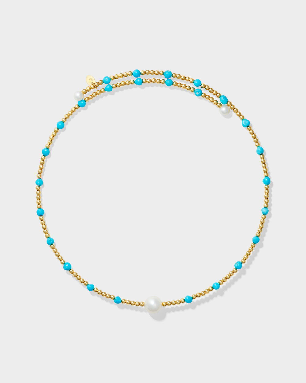 Santa Lucia Turquoise Single Large Pearl Bead Necklace
