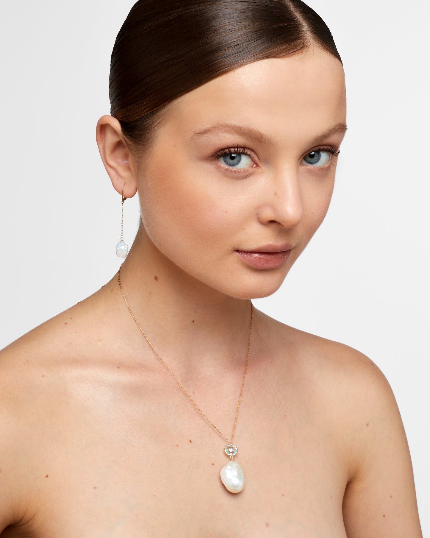 
                  
                    Salinas Aquamarine Baroque Pearl Necklace
                  
                