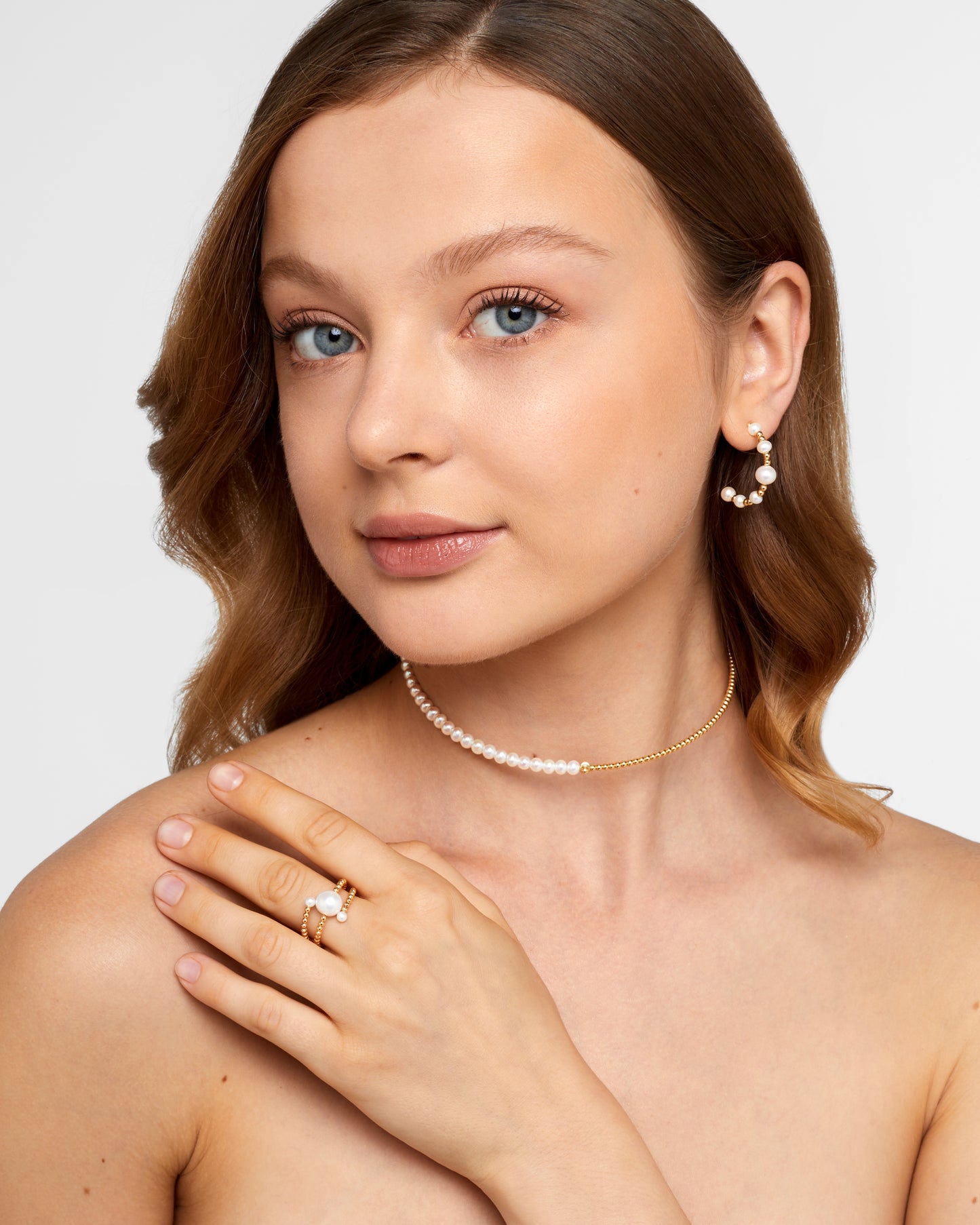 
                  
                    Pacifica Double Wrap Center Multi Pearl Bead Ring
                  
                