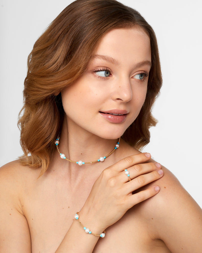 
                  
                    Monterey Turquoise Large Pearl Bead Necklace
                  
                