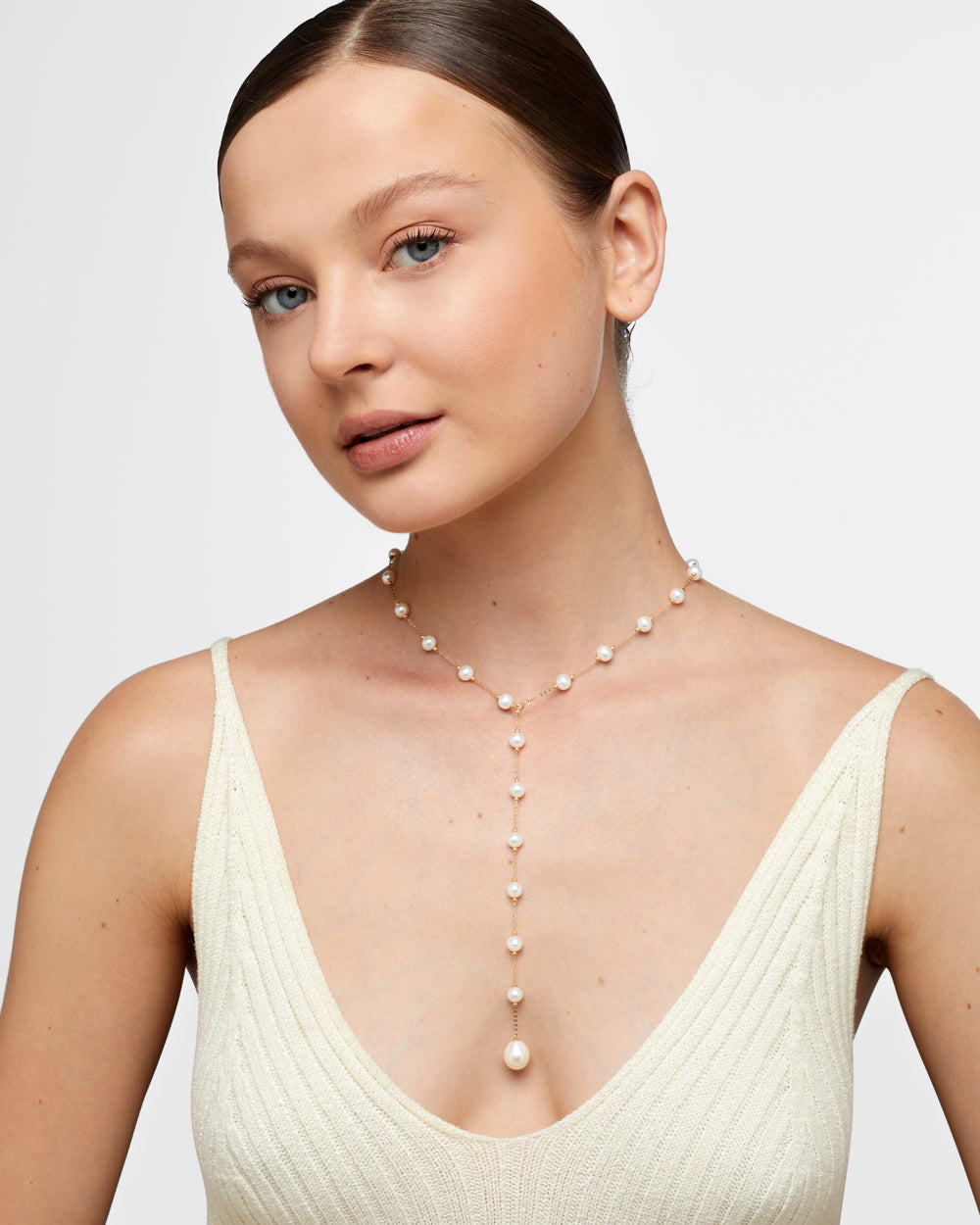 Phoenix Large Pearl Double Long Chain Necklace
