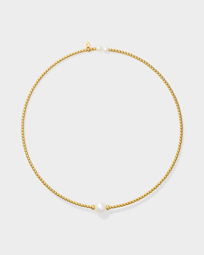 
                  
                    Olive Center Pearl Bead Necklace
                  
                